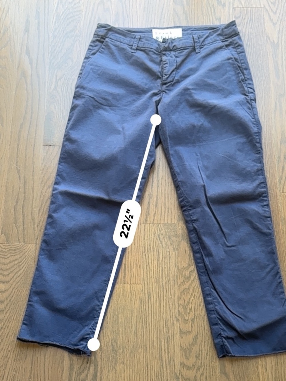 Frank & Eileen Navy Blend Straight Leg Pants 97% Cotton Classic Minimalist Sz 4 - Picture 5 of 9